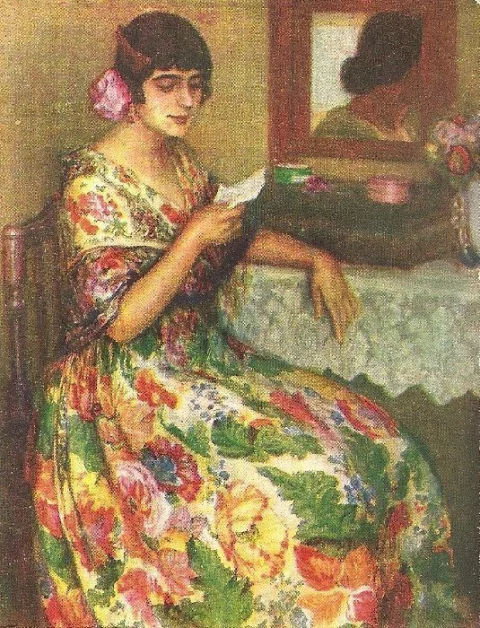 16672 Cartão Postal Antigo Pintura