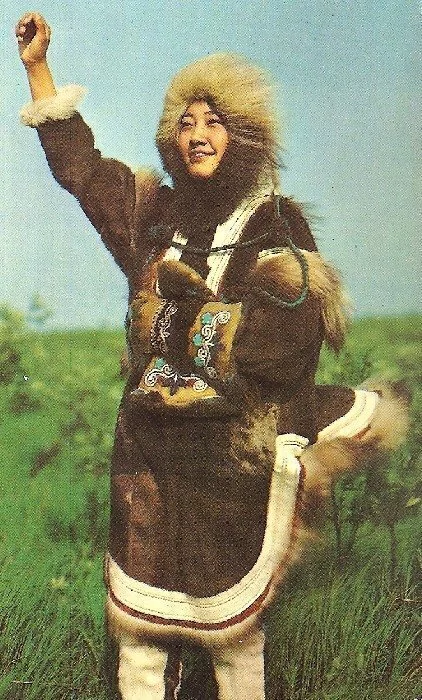 16768 Cartão Postal Antigo Alaska Eskimo Girl