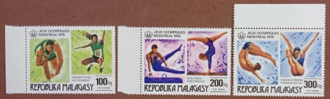 20647 Madagascar Série 777/79 Olimpiadas Montreal 76 NN - comprar online