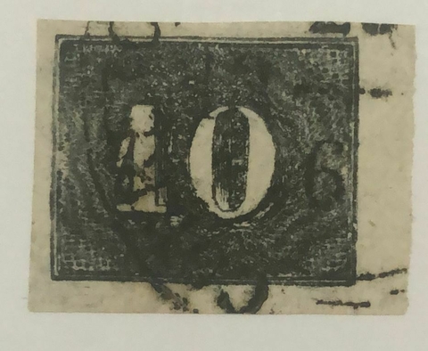 Brasil Nº 11 Numeral vertical 10 réis com certificado U.