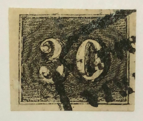 Brasil Nº 13 Numeral vertical 30 réis carimbo IGUABA GRANDE U.