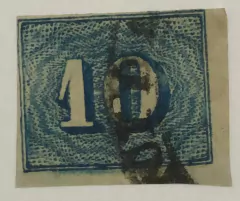 Brasil Nº 19 Numeral 10 réis azul U.