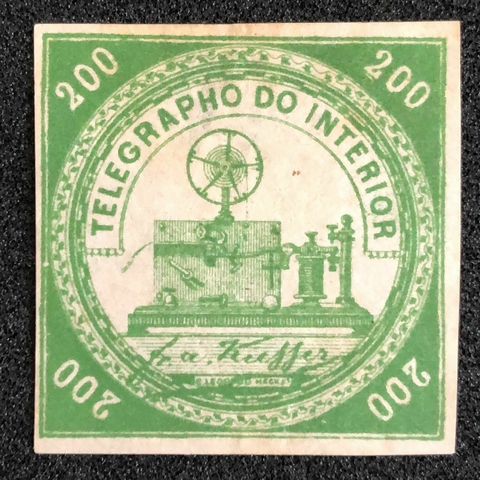 Brasil telégrafo (T-8) 200 réis verde N