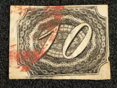 Brasil (Nº 04) Numeral inclinado 10 réis U (D)