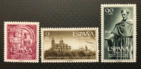 12592 Espanha 835/837 Dia do selo/Religião NNN