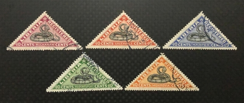 12593 Libéria 25/29 Serpentes U