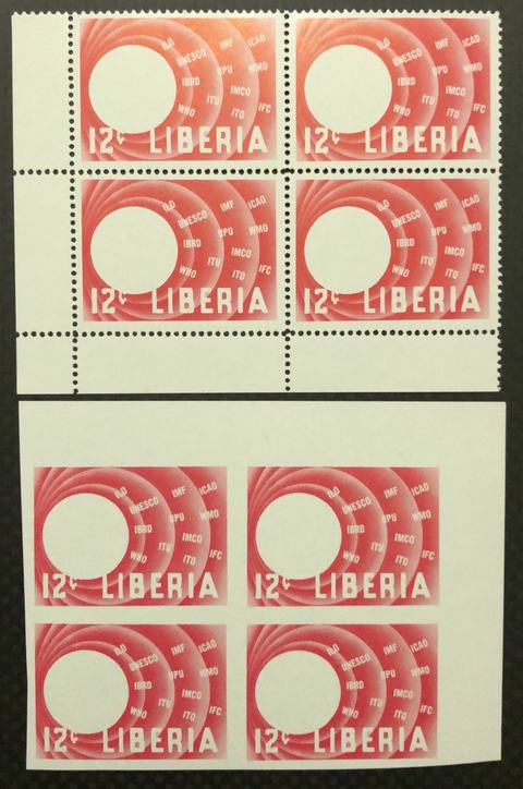 12619 Libéria Quadra com e sem denteação NNN