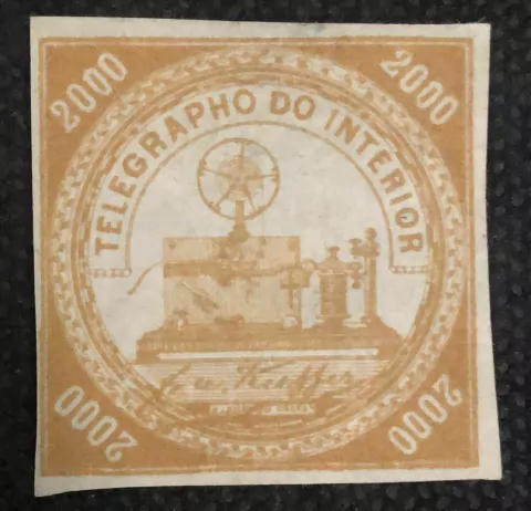 Brasil Telegrafo T-11 2000 réis bistre NN