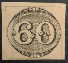 Brasil (2F) Olho de boi 60 réis com APARENCIA de novo boas margens.