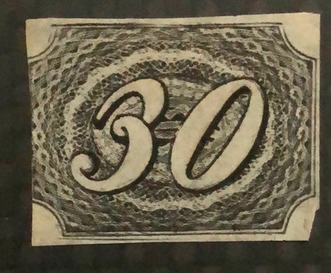 Brasil Numeral inclinado 30 réis tipo II N