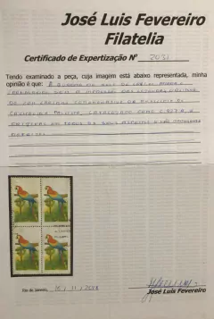 Brasil Variedades C-827A sem impressão de legendas quadra com certificado U - comprar online