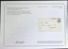 Brasil (79OFI) Carta do Rio de Janeiro de 15 de setembro de 1892 para a mesma cidade. Selo tintureiro com a variedade Quadro invertido. na internet