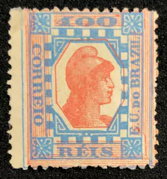 Brasil (79b) Tintureiro azul esverdeado e vermelho NN