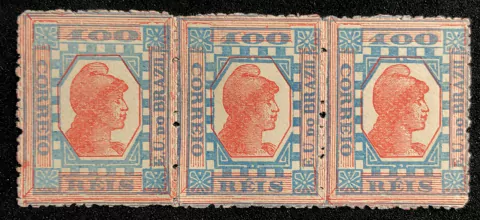 Brasil (79b) Tintureiro azul esverdeado e vermelho terno NN