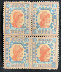 Brasil (79) Tintureiro azul e vermelho quadra NN