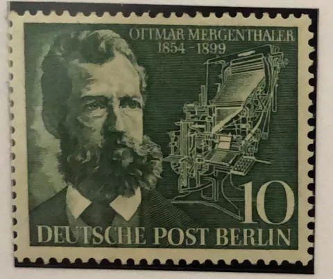 12293 Alemanha Berlim 105 Centenário de nascimento Ottmar Mergenthaler NN
