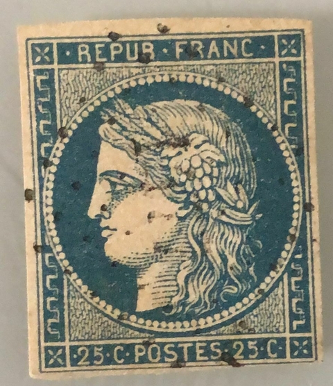 1643 França 4 tipo Ceres 25c. U