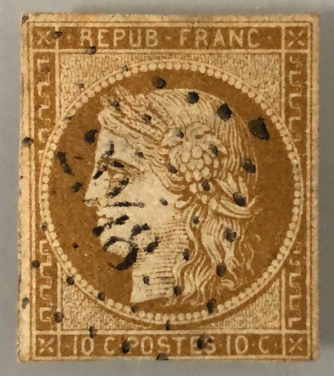1643 França 1 tipo Ceres 10c. U
