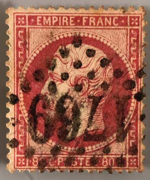 10137 França 24 legenda Emprire Franc 80c. U
