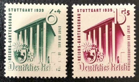 10352 Alemanha Reich (632/33) Exposição de Stuttgart NNN