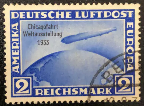 07945 Alemanha Reich (42B) Graff Zeppelin a Chicago U