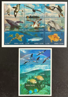30030 Serra Leoa Mini folha + Bloco Fauna NNN - comprar online