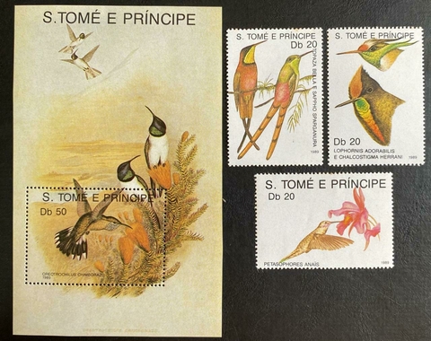 30042 São Tomé e Príncipe Série 943/45 + Bloco 65 Fauna NN - comprar online