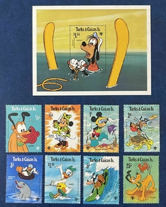 00839 Ilhas Turcas e Caicos 464/472 + BL19 Disney NN - comprar online