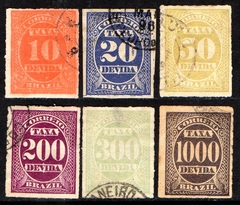 Brasil Taxas X- 10 / 14 + 17 Numeral Coloridos U (b)