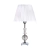 Abajur Luminária de mesa Cristal Cúpula Branca