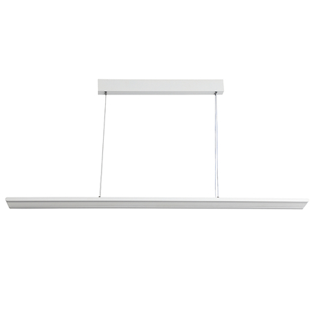 Lustre Pendente de Led Régua Retangular Branco 32w 4000k