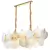 Lustre Pendente Retangular Toscana Dourado