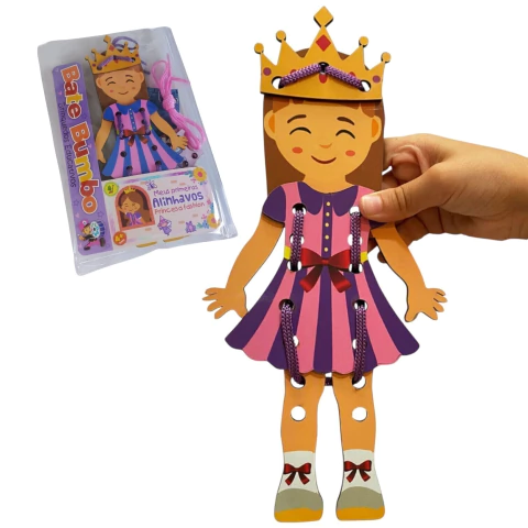 Brinquedo Educativo Menina 4 Anos Alinhavo Princesa Fashion