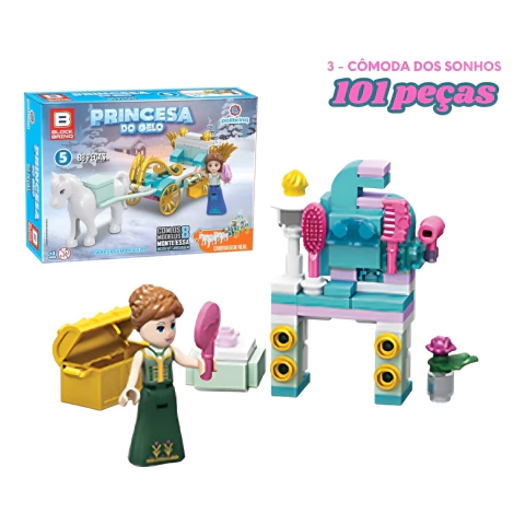BLOCO DE MONTAR PRINCESA DO GELO