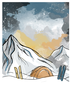 Campamento Invernal Print