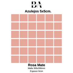 Azulejo 5x5cm: Rosa Mate malla. Cod 4868 en internet