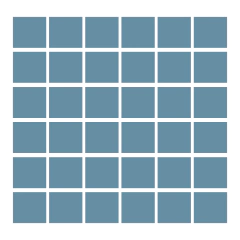 Azulejo 5x5cm: Celeste Brillante malla. Cod. 4803 - Buenos Aires Mosaicos