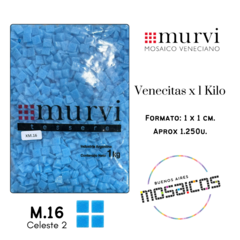 Venecitas x Kilo Celeste 2 M.16 1 x 1 cm. Murvi - A Granel -