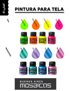 Pintura Tela Oh My Chalk! Fluo o Metalizada POTE x 40 cc. en internet