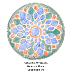 Pieza Ceramica Medallon 10 cm. Artesanal - Buenos Aires Mosaicos
