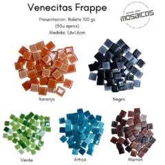 Venecitas Vidrio 1,6 x 1,6 cm x 100 gs- Frappe Kiwi - 3 mm de Espesor - comprar online