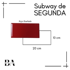 Subway Biselado Rojo 10x20 -Calidad 2da- - comprar online