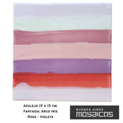 Azulejos 15 X 15 Fantasía: ARCO IRIS (líneas Gruesas)