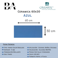 Ceramica de Vidrio Crisarte 60 x 30 cm - - tienda online