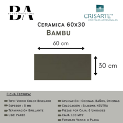 Ceramica de Vidrio Crisarte 60 x 30 cm - - Buenos Aires Mosaicos