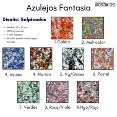 Azulejos 15 X 15 Fantasía: SALPICADOS