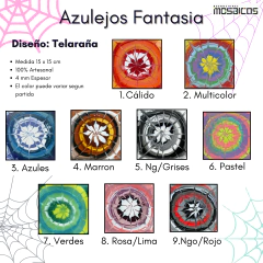 Azulejos 15 X 15 Fantasía: TELARAÑA