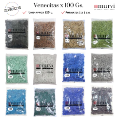 Venecitas x Bolsita 100 Gs. 1x 1 cm. Murvi - A Granel -