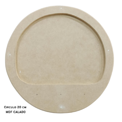 Soporte Madera - Circulo Calado 20 cm.