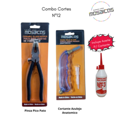Combo Cortes Nº12: Pinza Pico Pato + Cortante Vidrio Anatomico